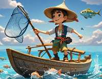 捕鱼歌-儿歌-人人钢琴网